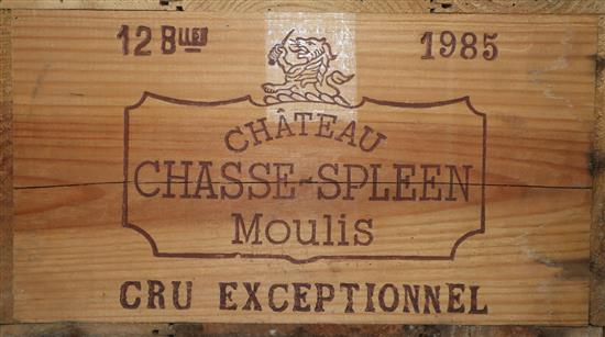 Twelve bottles of Chateau Chasse Spleen Moulis Cru Exceptionnel